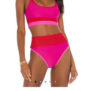 Beach Riot two price size M bathing suit gray/pink